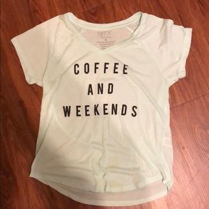 Mint Green Coffee and Weekends Shirt